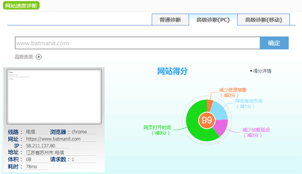 网站速度测试